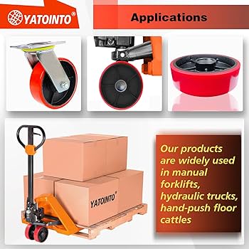 Amazon.com: YATOINTO 2pcs Pallet Jack Steer Wheel Set with